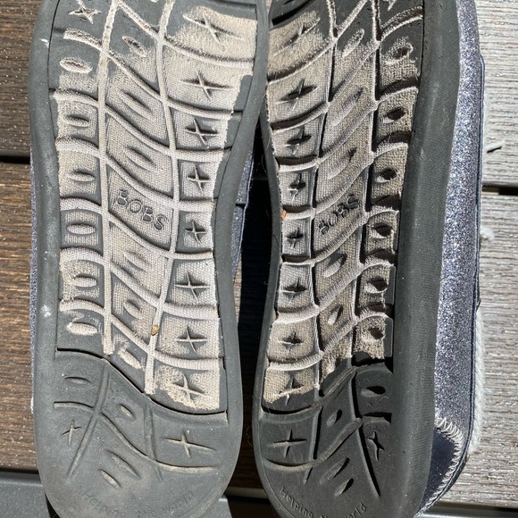 Silver Sparkle Bobs Boat Shoes 